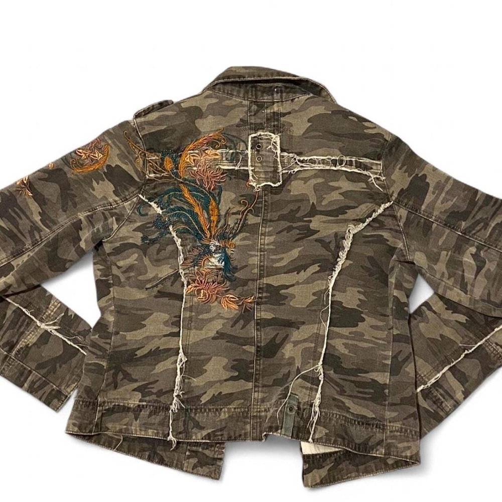Y2K Vintage Wet Seal Camo Embroidery Jacket - Picture 4 of 6
